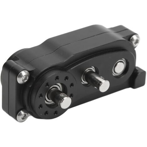 Boîtier de Transfert CNC 2 Vitesses en Alliage d'Aluminium Anodisé Noir pour SCX10 1/10, 313mm d'Empattement (1/5)