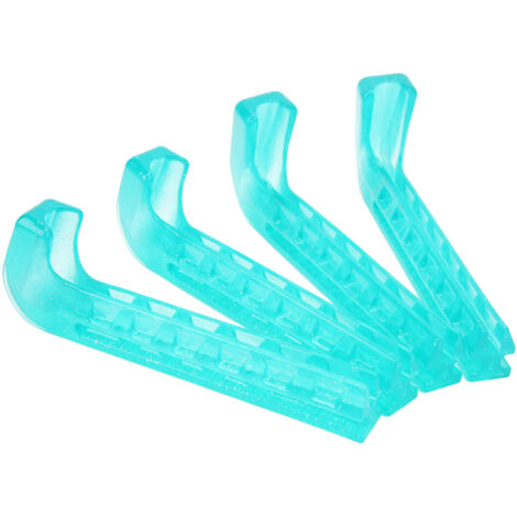 2 Protège-Lames Réglables pour Patins Hockey et Patinage, Couvre-Lames Portable Bleu pour Patins à Glace (1/5)