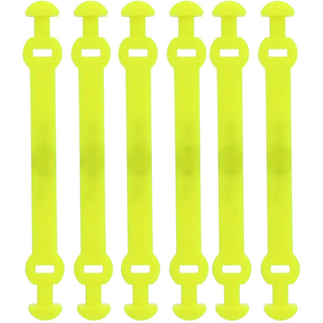 Absorbeurs de vibrations pour raquettes de tennis, réducteur de chocs pour sports extérieurs, attaches longues, couleur jaune fluo (1/5)