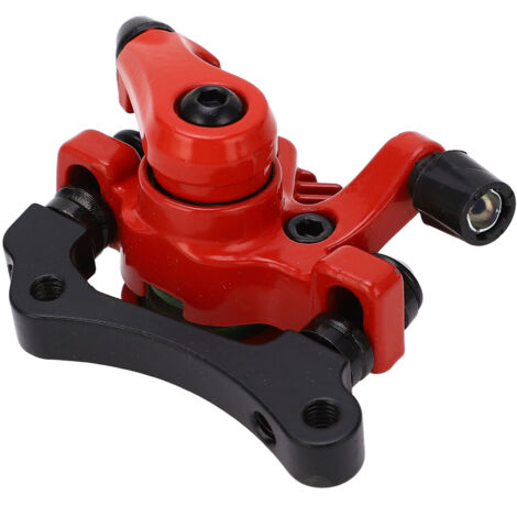 Étrier de frein à disque en alliage d'aluminium pour trottinette électrique, compatible roue 10 pouces, frein mécanique droit rouge. (1/5)