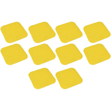 10 Marqueurs d'Entraînement Carrés 23cm en Polypropylène pour Football - Jaune Vif pour Exercices de Rapidité en Extérieur (1/5)