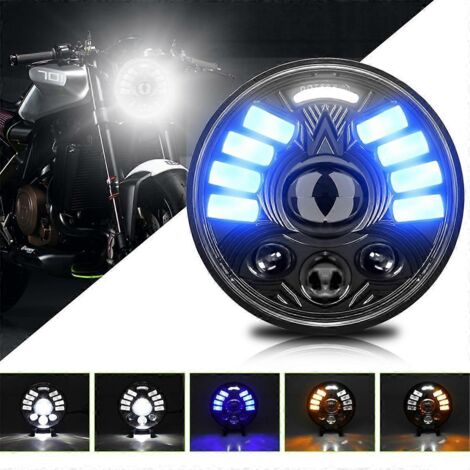 Phare LED de moto de 5,75 pouces avec clignotants DRL pour (1/5)