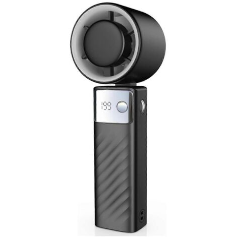 Ventilateur turbo portable, puissant [Refroidissement max. 20 h], noir (1/5)