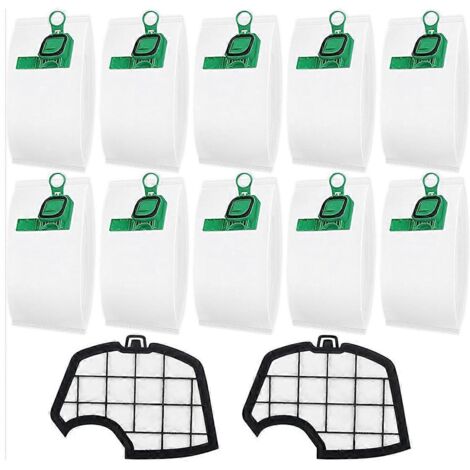 Lot de 10 sacs pour aspirateur Kobold VK140 VK150 FP140 (1/5)