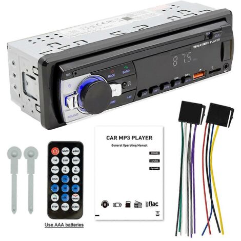 Autoradio 1 DIN stéréo avec lecteur MP3 numérique Bluetooth (1/5)