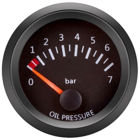 Manomètre de pression d'huile 52 mm 0-7 BAR pour voiture/camion 12 V