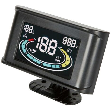 Manomètre LCD 3 en 1 modifié pour voiture, indicateur de température d'eau et de pression d'huile (1/5)