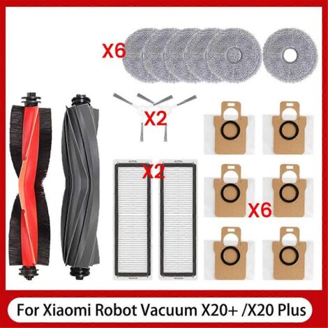 Kit brosse latérale et filtre pour aspirateur robot X20+ (1/5)