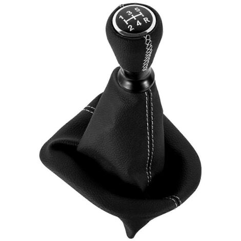 Pommeau de levier de vitesse en cuir PU pour voiture, cache-poussière pour levier de vitesse (1/5)