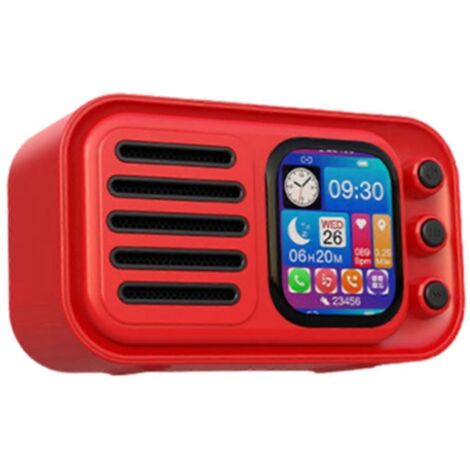 Enceintes Bluetooth sans fil HiFi rétro portables à écran tactile, A (1/5)