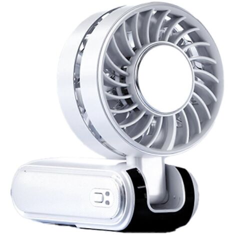 Ventilateur haute vitesse avec poche de glace, petit ventilateur pliable et rechargeable portable, blanc (1/5)