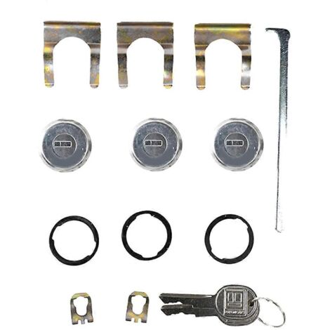 Kit de clés de coffre de porte, ensemble de cylindre de serrure de porte avec clés pour (1/5)
