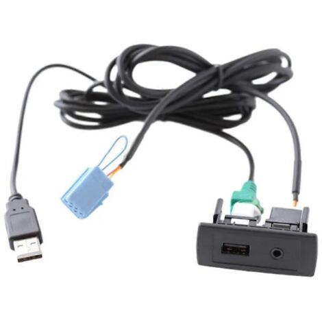 Câble adaptateur de hub USB auxiliaire pour prise USB (1/5)