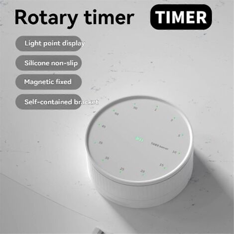 Minuteur de cuisine multifonctionnel blanc avec alarme de gestion de la cuisson (1/5)