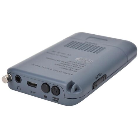Radio AM/FM de poche avec écran LCD, grise (1/5)