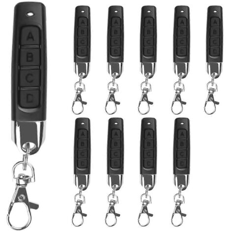 Lot de 10 duplicateurs de télécommandes 433 MHz à 4 boutons pour clés de voiture et garage (1/5)