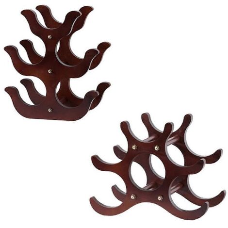 Étagère à vin en bois, étagère de comptoir, étagère verticale en bois, design (1/5)