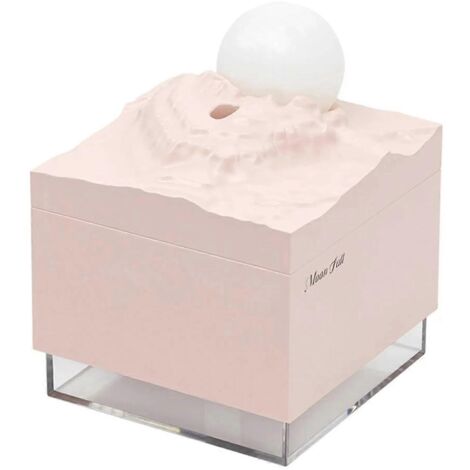 Diffuseur d'arômes, humidificateur à brume fraîche, veilleuse LED en forme de lune rose (1/5)