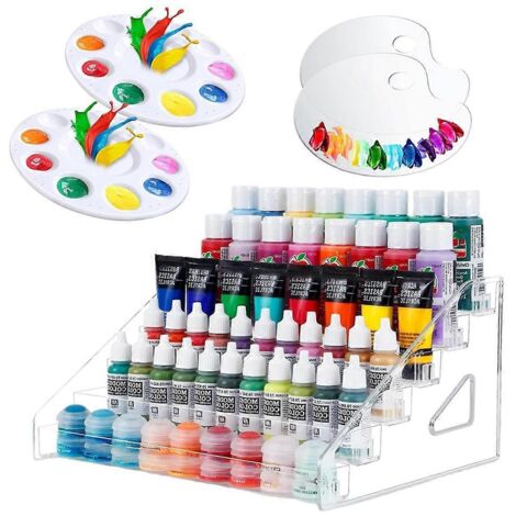 Boîte de rangement pour peinture à 7 compartiments et plateau à peinture, boîte de rangement pour vernis à ongles (1/5)