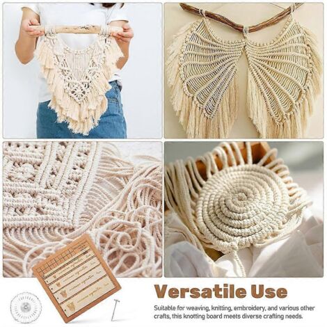 Kit de macramé à faire soi-même avec planche et épingles, outils de macramé inclus
