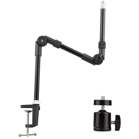 Support de bureau pliable et flexible 1/4 -01 avec adaptateur pour rotule (1/5)