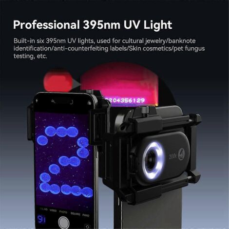 Loupe optique HD 200X pour microscope mobile (1/5)