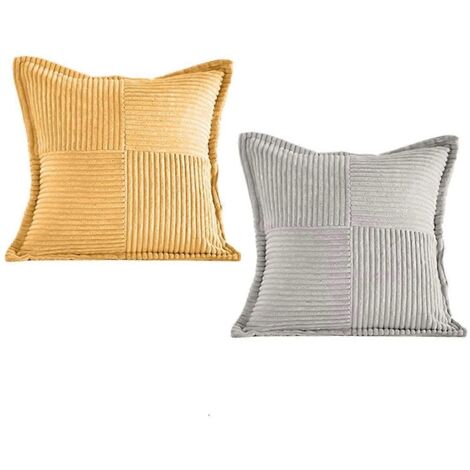 Housses de coussin carrées en velours côtelé (1/5)