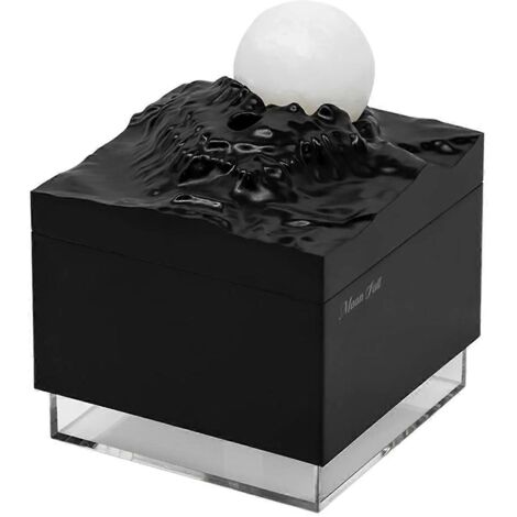 Diffuseur d'arômes, humidificateur à brume fraîche, veilleuse LED en forme de lune, noir (1/5)