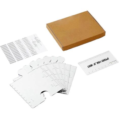 Miroir toise de croissance pour enfants, miroir puzzle toise de croissance murale (1/5)