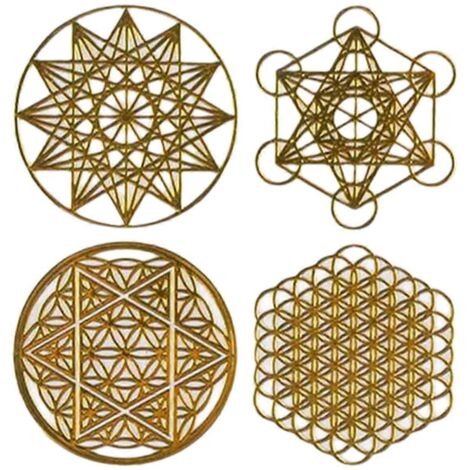 40 autocollants énergétiques Fleur de Vie (10 feuilles, 3,5 cm) (1/5)
