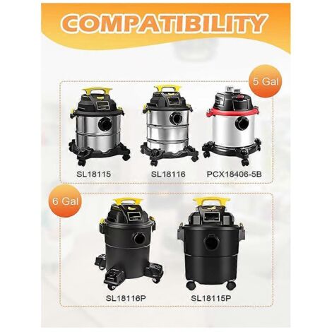 Sacs 19-3100 pour aspirateurs eau et poussière de 5 à 6 gallons (1/5)