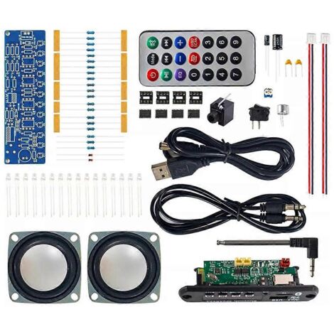 Kit d'enceinte Bluetooth à monter soi-même avec radio FM 85,7-108 MHz (soudure à réaliser soi-même)
