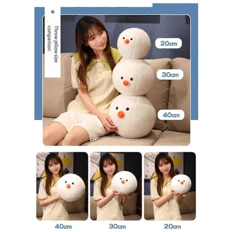 Coussin en peluche Boule de Neige, jouet en forme de boule, cadeau de fête, 30 cm (1/5)