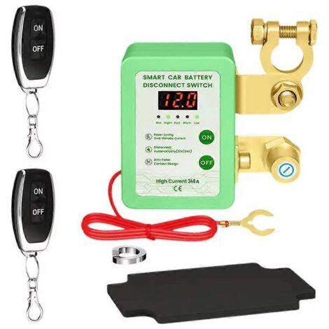 Interrupteur de déconnexion de batterie à distance pour voiture verte (1/5)
