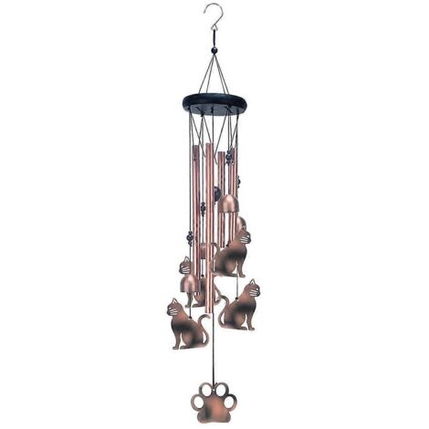 Carillon éolien d'extérieur en forme d'animaux - Cadeau pour les amoureux des chats (1/5)