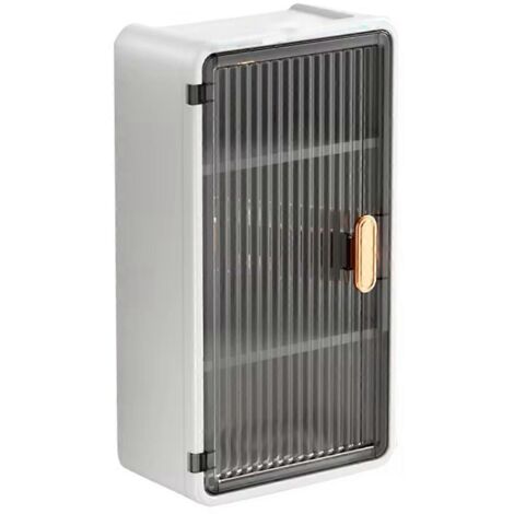 Étagère murale de salle de bain avec boîte à mouchoirs étanche B (1/5)