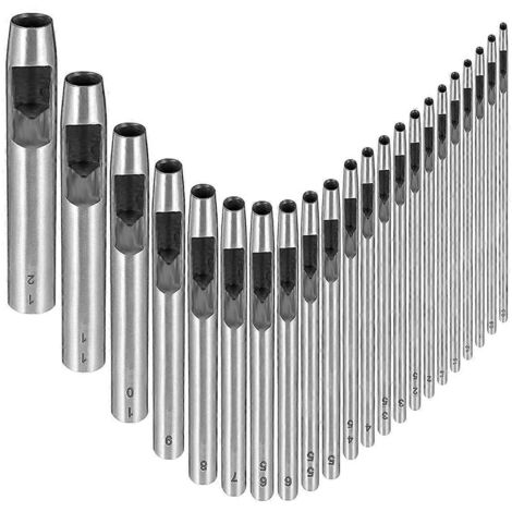 22 emporte-pièces pour cuir, perforation circulaire de 0,5 à 12 mm (1/5)