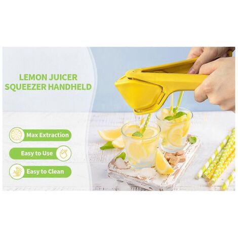 Presse-fruits manuel multifonctionnel jaune (1/5)