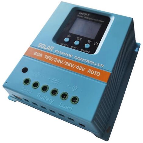 Contrôleur de charge solaire MPPT 12 V 24 V 36 V 48 V, écran LCD, 60 A (1/5)