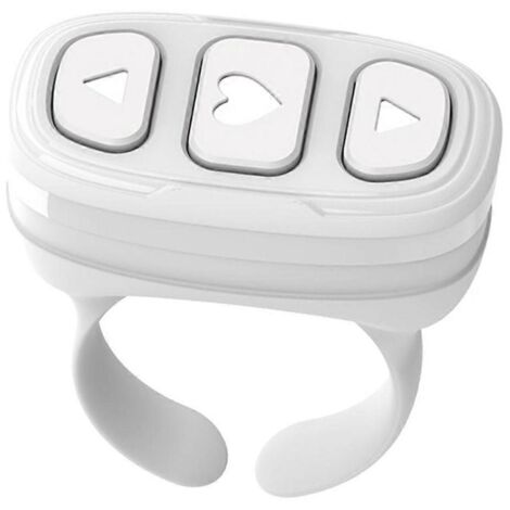 Bague de commande Bluetooth blanche avec télécommande du bout des doigts (1/5)