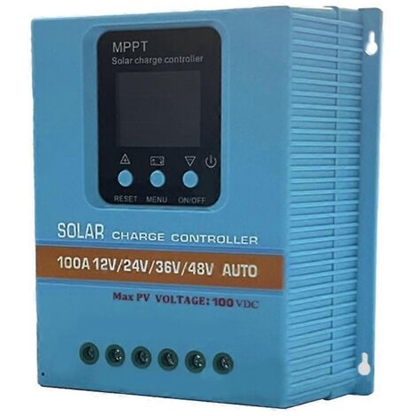 Contrôleur de charge solaire MPPT 12 V 24 V 36 V 48 V, écran LCD, 100 A (1/5)