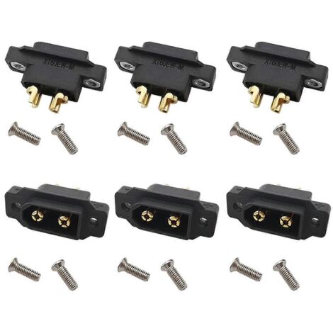 Connecteur mâle XT60EW-M noir pour batterie LiPo RC FPV RC (1/5)