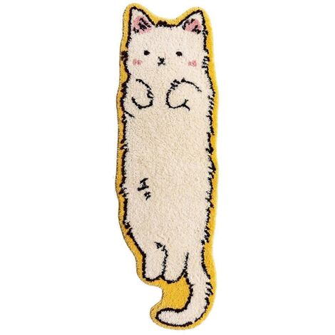 Tapis de chambre en peluche en forme de chat mignon B (1/5)