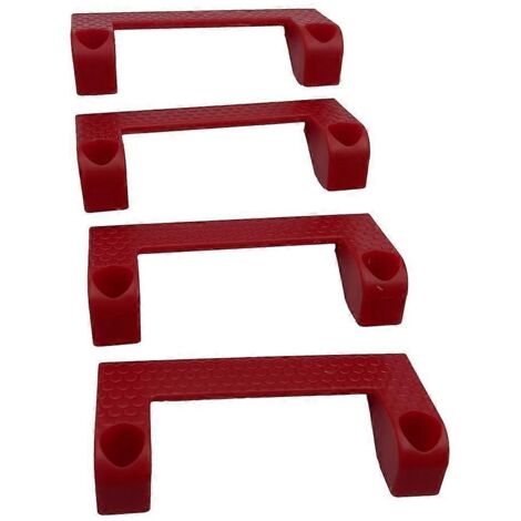 Support de mètre ruban, rangement pour outils électriques sur échelle, lot de 4 rouges (1/5)