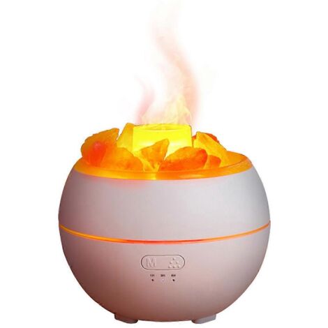 Humidificateur d'air lumineux LED en pierre de sel avec veilleuse USB et brumisateur (1/5)