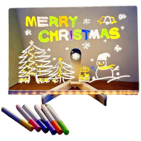 Tableau lumineux LED en acrylique pour enfants, anti-rayures et réglable (1/5)