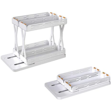 Étagère de rangement coulissante et rotative pour épices de cuisine (1/5)