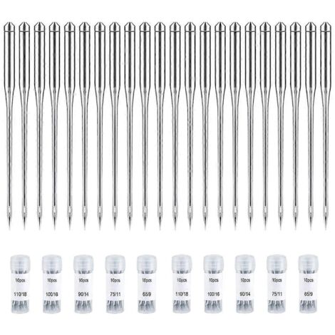 Lot de 100 aiguilles à coudre à pointe standard pour Singer (1/5)