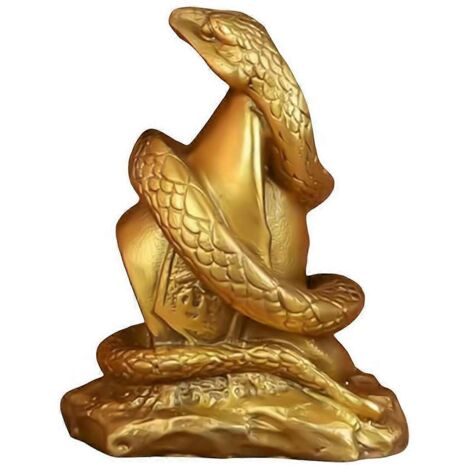 Statue en résine 2025, année du Serpent : ornements de richesse et de chance (1/5)