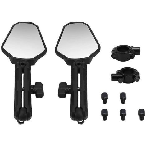 Rétroviseurs latéraux réglables pour moto, couleur noire (1/5)